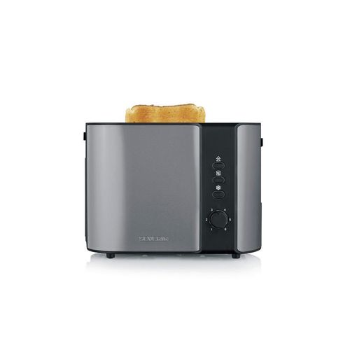 Severin Toaster , Edelstahl , Metall , 18x19.5x26.5 cm , automatische Zentrierung der Toastscheibe, automatischer Auswurf nach Röstende,