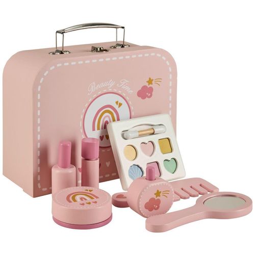 My Baby Lou Spielkoffer Beauty , Mehrfarbig, Rosa, Weiß , Holz, Metall, Kunststoff, Textil, Papier , 13-teilig , Schima , massiv , 9x20.5x22 cm ,