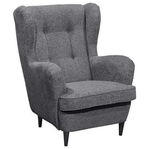 Mid.you Ohrensessel Lesesessel , Anthrazit , Textil , 78x102x98 cm , Made in EU , Wohnzimmer, Sessel, Ohrensessel
