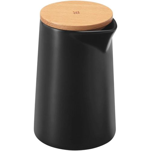 WMF Milchkännchen Kineo , Braun, Schwarz , Keramik , 270 ml , 12.5 cm , Ausgießer , Kaffee & Tee, Kannen, Milchkännchen