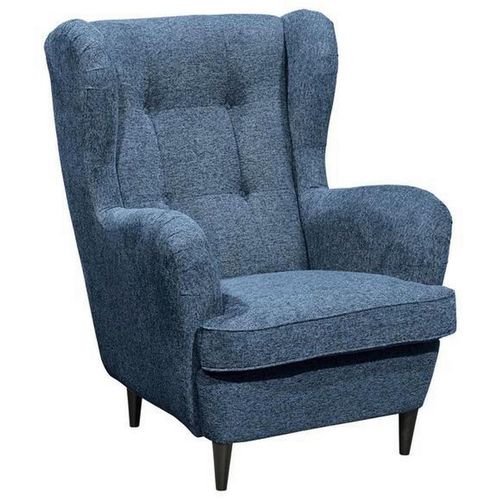 Mid.you Ohrensessel Lesesessel , Dunkelblau , Textil , 78x102x98 cm , Made in EU , Wohnzimmer, Sessel, Ohrensessel
