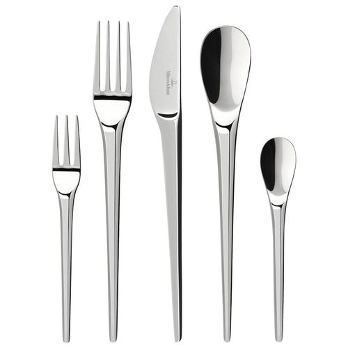 Villeroy & Boch Besteckset New Moon , Silber , Metall , 30-teilig , 29x6.5x44 cm , Essen & Trinken, Besteck, Besteck-Sets
