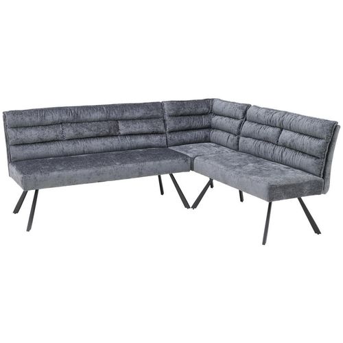 Livetastic Eckbank , Grau , Metall, Textil , 5-Sitzer , seitenverkehrt montierbar, L-Form , 176-214x68x88 cm , seitenverkehrt erhältlich , Esszimmer,