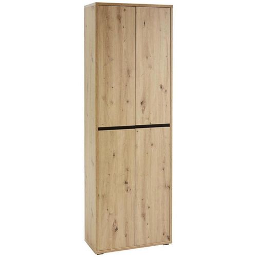 Xora Schuhschrank , Eiche , Holzwerkstoff , 10 Fächer , 70x210x34 cm , Garderobe, Schuhaufbewahrung, Schuhschränke
