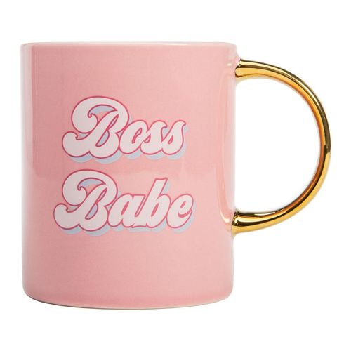 Paris Hilton Kaffeetasse , Rosa , Keramik , Schriftzug , 450 ml , Kaffee & Tee, Tassen, Kaffeetassen