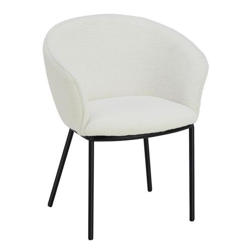 Livetastic Armlehnstuhl , Weiß , Holz, Metall, Textil , Pappel , Sperrholz , Rundrohr , 63x76x65 cm , Esszimmer, Stühle, Esszimmerstühle,