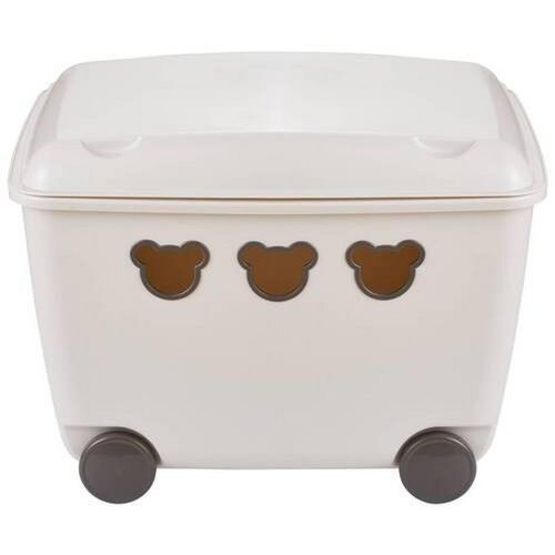 My Baby Lou Spielzeugbox , Beige , Kunststoff , Uni , 1 Fächer , 39.8x37x53.4 cm , Made in Europe , Deckel, Rollen, Deckel abnehmbar , Spielzeug,