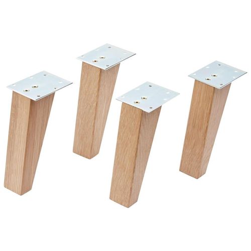 Mid.you FUßSET , Eiche , Holz , 4-teilig , Eiche , massiv , Badezimmer, Badezimmerschränke, Bad Unterschränke