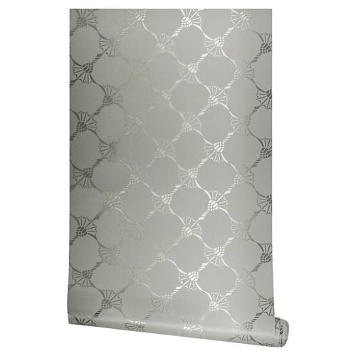 Joop! Vliestapete J! Cornflower , Grau , Textil , Blume , 53x1005 cm , Tapeten & Wandverkleidungen, Vliestapeten