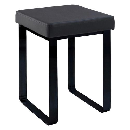 Xxxl Badhocker , Schwarz , Metall, Textil , 37x47x35 cm , freistehend , Badaccessoires, Duschzubehör, Badhocker