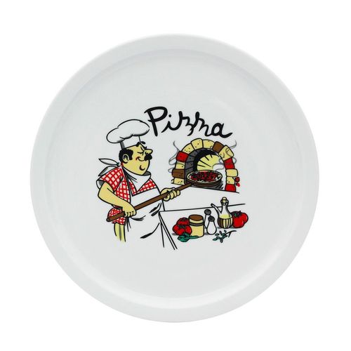 Boxxx Pizzatellerset , Mehrfarbig , Keramik , 4-teilig , Essen & Trinken, Geschirr, Teller, Pizzateller