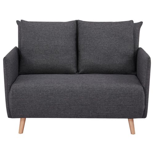 Mid.you Schlafsofa , Dunkelgrau , Textil , Buche , massiv , 2-Sitzer , Füllung: Komfortschaum , 109x83x91 cm , Liegefunktion , Kinder- & Jugendzimmer,