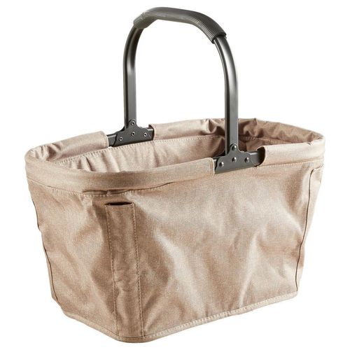 Novel Einkaufskorb , Beige , Textil , 30 L , rechteckig , 27x27x50 cm , faltbar , Freizeit, Koffer & Taschen, Einkaufskörbe