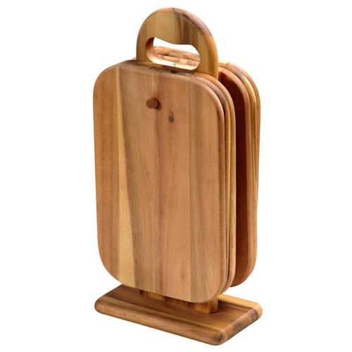 Homeware Profession. Brettchenständer , Holz , Akazie , 9x32x15 cm , FSC , Küchenzubehör, Schneidebretter