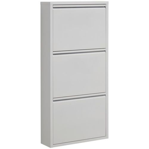 Carryhome Schuhkipper , Weiß , Metall , 50x103.5x15 cm , Typenauswahl , Garderobe, Schuhaufbewahrung, Schuhkipper