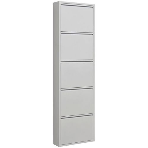 Carryhome Schuhkipper , Weiß , Metall , 50x169.5x15 cm , Typenauswahl , Garderobe, Schuhaufbewahrung, Schuhkipper