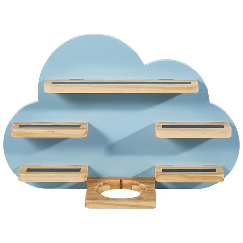 Ben'n'jen Regal , Natur, Hellblau , Holz , Kiefer , vollmassiv,massiv , 6 Fächer , 50x32.5x15 cm , FSC , Typenauswahl, Toniebox und tonies®-Figuren