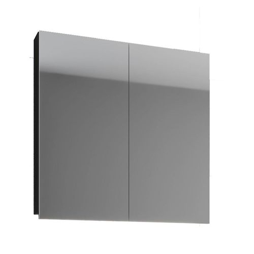 Mid.you Spiegelschrank VCM VCB 1 , Schwarz , Holzwerkstoff , 1 Fächer , 60x59x12 cm , Badezimmer, Badezimmerspiegel, Spiegelschränke