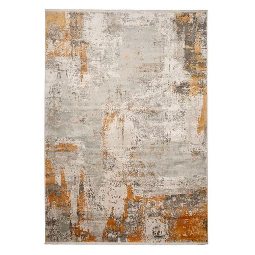 Dieter Knoll Vintage-Teppich Apollo , Gold , Textil, Naturmaterialien , Abstraktes , rechteckig , 160x230 cm , leicht zusammenrollbar , Teppiche &