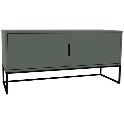Lowboard Lipp , Dunkelgrün , Holzwerkstoff , 2 Fächer , 118x57x43 cm , Typenauswahl, Beimöbel erhältlich , Wohnzimmer, Wohnwände, Lowboards