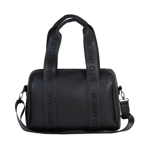 Childhome Wickeltasche Mommy Club Vegan Leder Schwarz , Schwarz , Kunststoff , Lederoptik , 38x21x27 cm , Pflegen, Wickeln