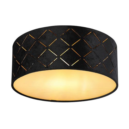 Globo Deckenleuchte , Opal, Schwarz , Metall, Kunststoff, Textil , 10 cm , Lampen & Leuchten, Innenbeleuchtung, Leuchten nach Räumen, Esstischlampen