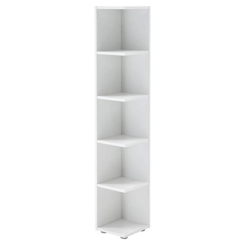 Mid.you Eckregal , Weiß , Holzwerkstoff , 4 Fächer , 24x142x26 cm , Wohnzimmer, Regale, Eckregale