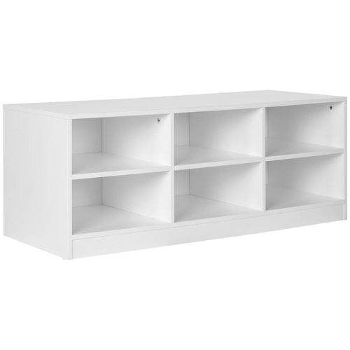 Mid.you Schuhregal , Weiß , Holzwerkstoff , 3 Fächer , 120x45x42 cm , Garderobe, Schuhaufbewahrung, Schuhregale