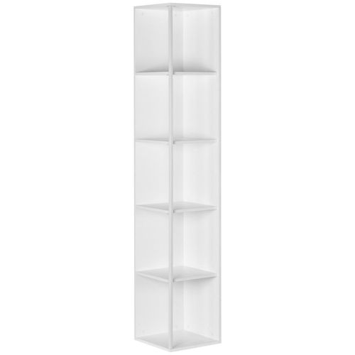 Mid.you Eckregal , Weiß , Holzwerkstoff , 6 Fächer , 34x185x34 cm , Wohnzimmer, Regale, Eckregale