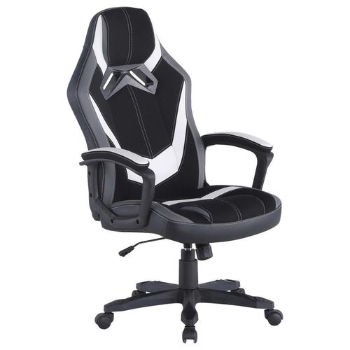 Livetastic Gamingstuhl , Grau, Schwarz, Weiß , Metall, Kunststoff, Textil , Drehkreuz , 64.5x112-122x69 cm , Kinder- & Jugendzimmer, Jugendmöbel,