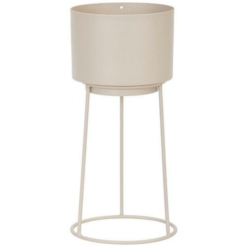 Ambia Home Pflanzentopf , Grau , Metall , Uni , rund , 30 cm , Dekoration, Blumen & Zubehör, Übertöpfe