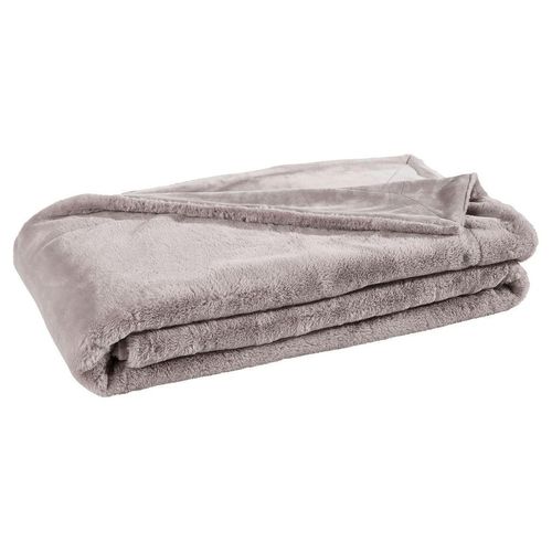 Novel Felldecke Yukon , Taupe , Textil , Uni , 150x200 cm , AZO-frei , pflegeleicht, Double face , Wohntextilien, Decken, Felldecken