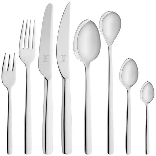 Justinus Besteckset Level 48/1 , Edelstahl , Metall , 48-teilig , 39.5x6.1x50.2 cm , Essen & Trinken, Besteck, Besteck-Sets
