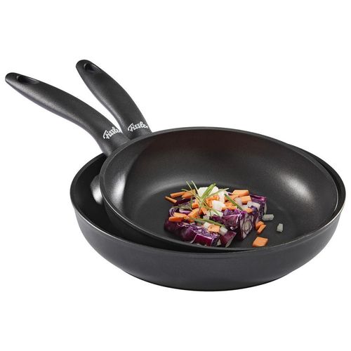 Fissler Pfannenset Cenit® , Schwarz , Metall , 2-teilig , antihaftbeschichtet , Kochen, Pfannen, Pfannensets