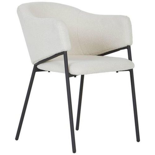 Livetastic Armlehnstuhl , Schwarz, Beige , Holz, Metall, Textil , Pappel , Sperrholz , Füllung: Schaumstoff , Rundrohr , 54x79x60 cm , Esszimmer,