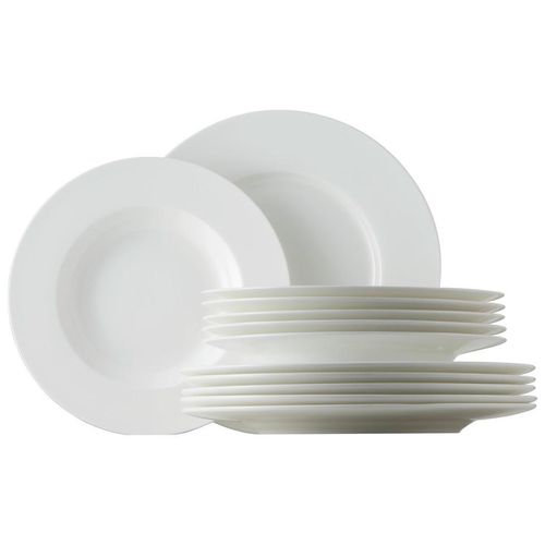 Rosenthal Tafelservice Jade White , Weiß , Keramik , 12-teilig , Essen & Trinken, Geschirr, Geschirr-Sets, Tafelservice
