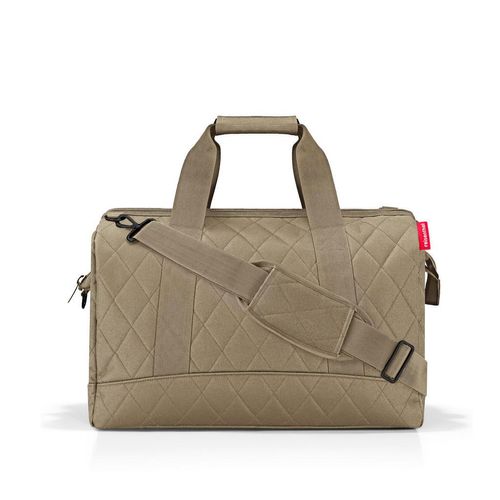 Reisenthel Reisetasche Rhombus Olive , Olivgrün , Textil , 48x39.5x29 cm , gepolsterter Boden, Innensteckfächer, Tragehenkel, verstellbarer