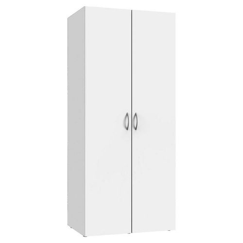 Xora Mehrzweckschrank , Weiß , Holzwerkstoff , 6 Fächer , 80x185x40 cm , BQ - Bündnis für Qualität, Made in Germany, DIN EN ISO 9001 , erweiterbar ,