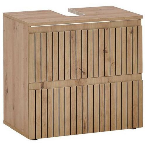 Mid.you Waschbeckenunterschrank , Eiche Artisan , Holzwerkstoff , 2 Schubladen , 60x57x36 cm , stehend , Badezimmer, Badezimmerschränke,