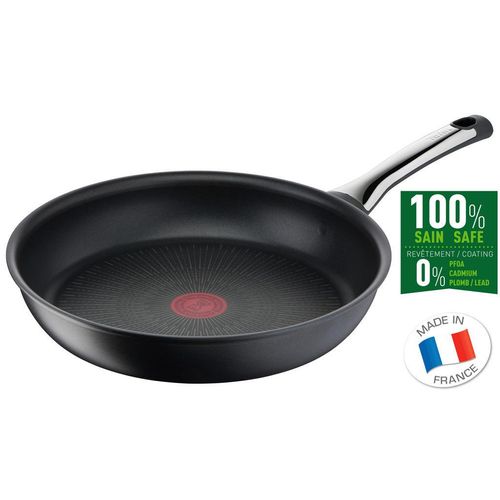 Tefal Bratpfanne Excellence , Schwarz , Metall , rund , backofengeeignet, antihaftbeschichtet, PFOA-frei , Kochen, Pfannen, Bratpfannen