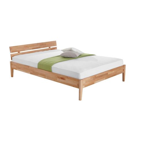 Carryhome Bett , Kernbuche , Holz , Kernbuche , massiv , 140x200 cm , Schlafzimmer, Betten, Einzelbetten