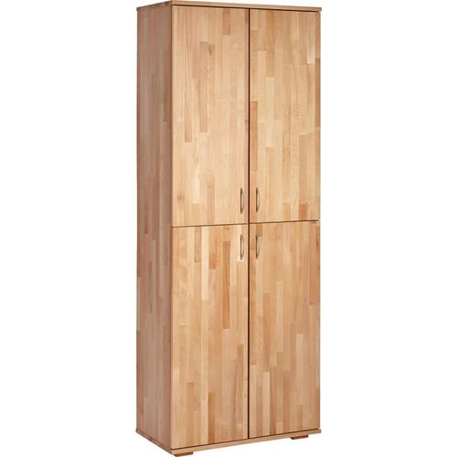 Carryhome Aktenschrank , Kernbuche , Holz , Kernbuche , massiv , 2 Fächer , 73x189x38 cm , Typenauswahl , Arbeitszimmer, Aktenschränke