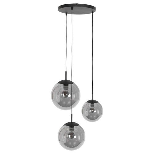 Pendelleuchte , Schwarz , Metall, Glas , 25x40-150x120 cm , höhenverstellbar , Lampen & Leuchten, Innenbeleuchtung, Hängelampen, Pendelleuchten