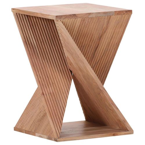 Landscape Beistelltisch , Akazie , Holz , Akazie , massiv , quadratisch , Bodenplatte , 35x50x35 cm , Wohnzimmer, Wohnzimmertische, Beistelltische