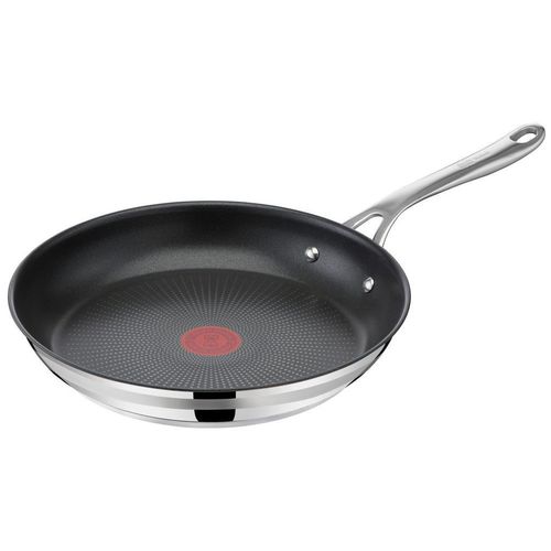 Tefal Pfanne Jamie Oliver Cook Smart , Chrom , Metall , rund , antihaftbeschichtet, PFOA-frei , Kochen, Pfannen, Bratpfannen