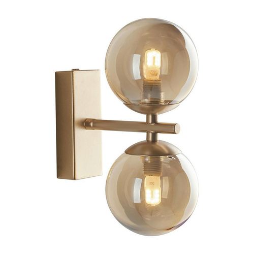 Xxxl Wandleuchte , Champagner , Metall, Glas , 10x23.3x16.5 cm , Lampen & Leuchten, Innenbeleuchtung, Spots & Strahler, Wandstrahler