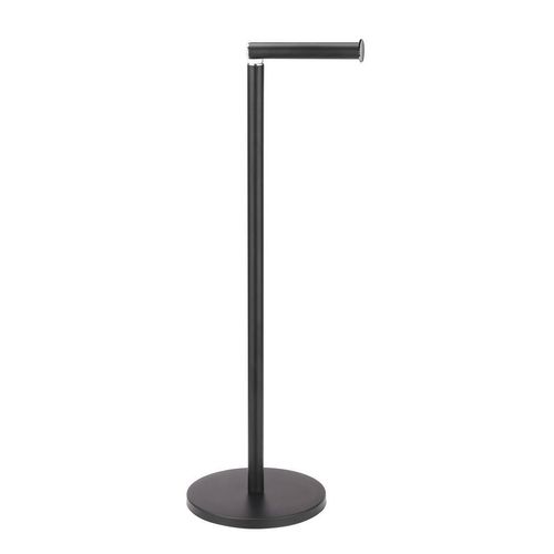 Wenko Toilettenpapierhalter 2In1 , Schwarz , Metall , 21x55x17 cm , Badezimmer, WC Ausstattung, Toilettenpapierhalter