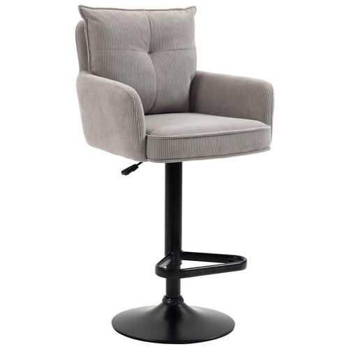 Novel Barhocker , Schwarz, Taupe , Metall, Textil , Drehteller, Säule , 54x98-120x58 cm , Handmade in China , Stoffauswahl, Sitzfläche 360° drehbar,