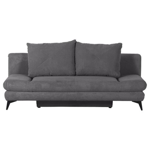 Schlafsofa , Dunkelgrau , Textil , 2-Sitzer , 200x78x95 cm , Stoffauswahl, Liegefunktion, Schlafen auf Sitzhöhe, Rücken echt , Kinder- & Jugendzimmer,