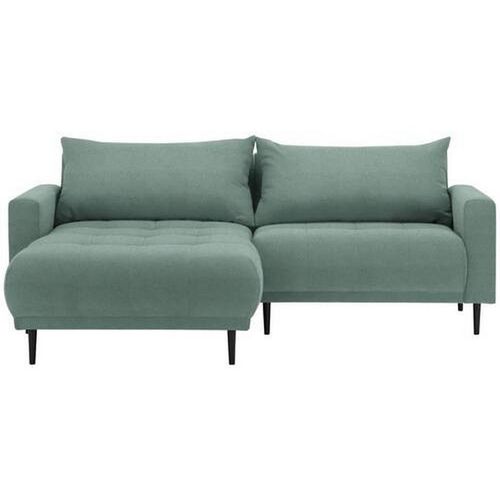Stylife Ecksofa , Grün , Textil , 2,5-Sitzer , Füllung: Schaumstoff , seitenverkehrt montierbar, L-Form , 215x160 cm , Stoffauswahl, Hocker